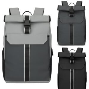 Waterproof Roll Top Backpack 22L – Laptop Rucksack for School, Travel, Work, Cycling