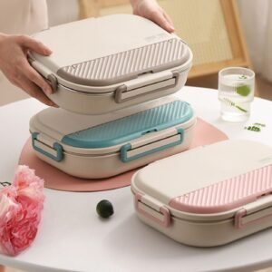 Stainless Steel Bento Lunch Box – 4 Compartments, Leak-Proof, BPA-Free 1500 ML